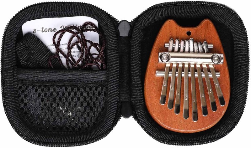 inDomit Kalimba Thumb Piano 8 Keys with Hard Protective Travel Case (Cat shape） - Image 5